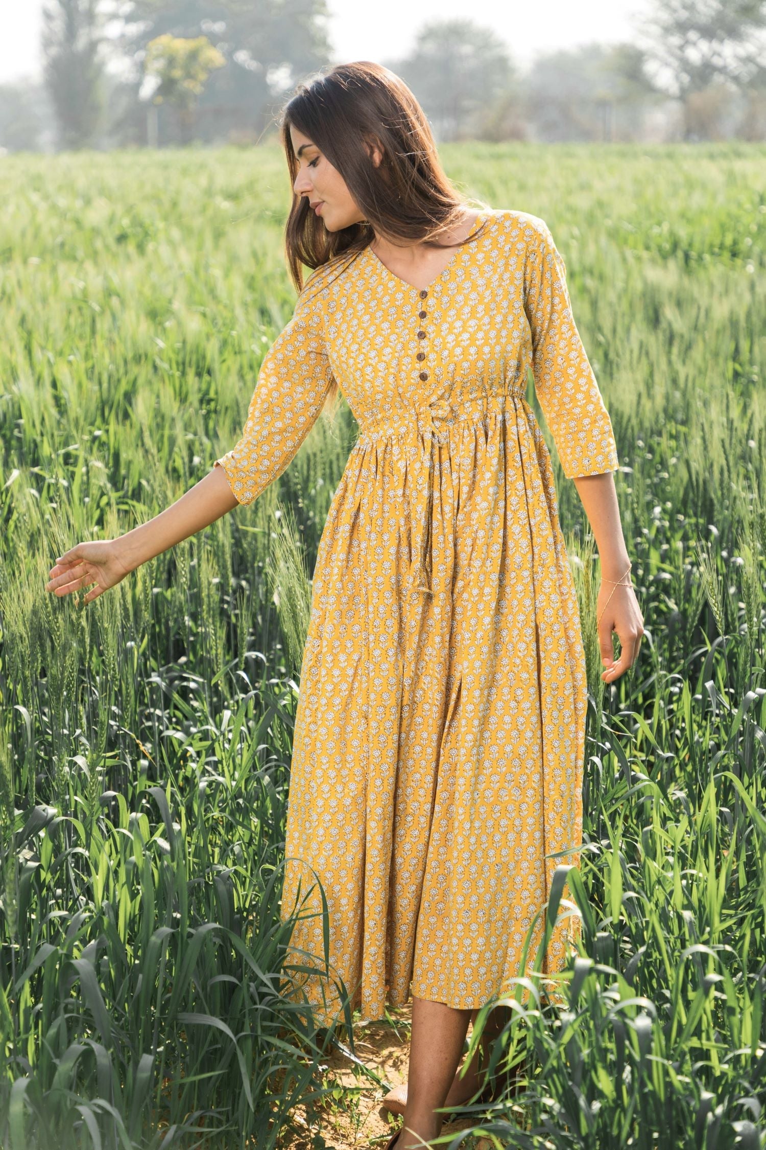 SootiSyahi 'Sky Garden ' Cotton Dress