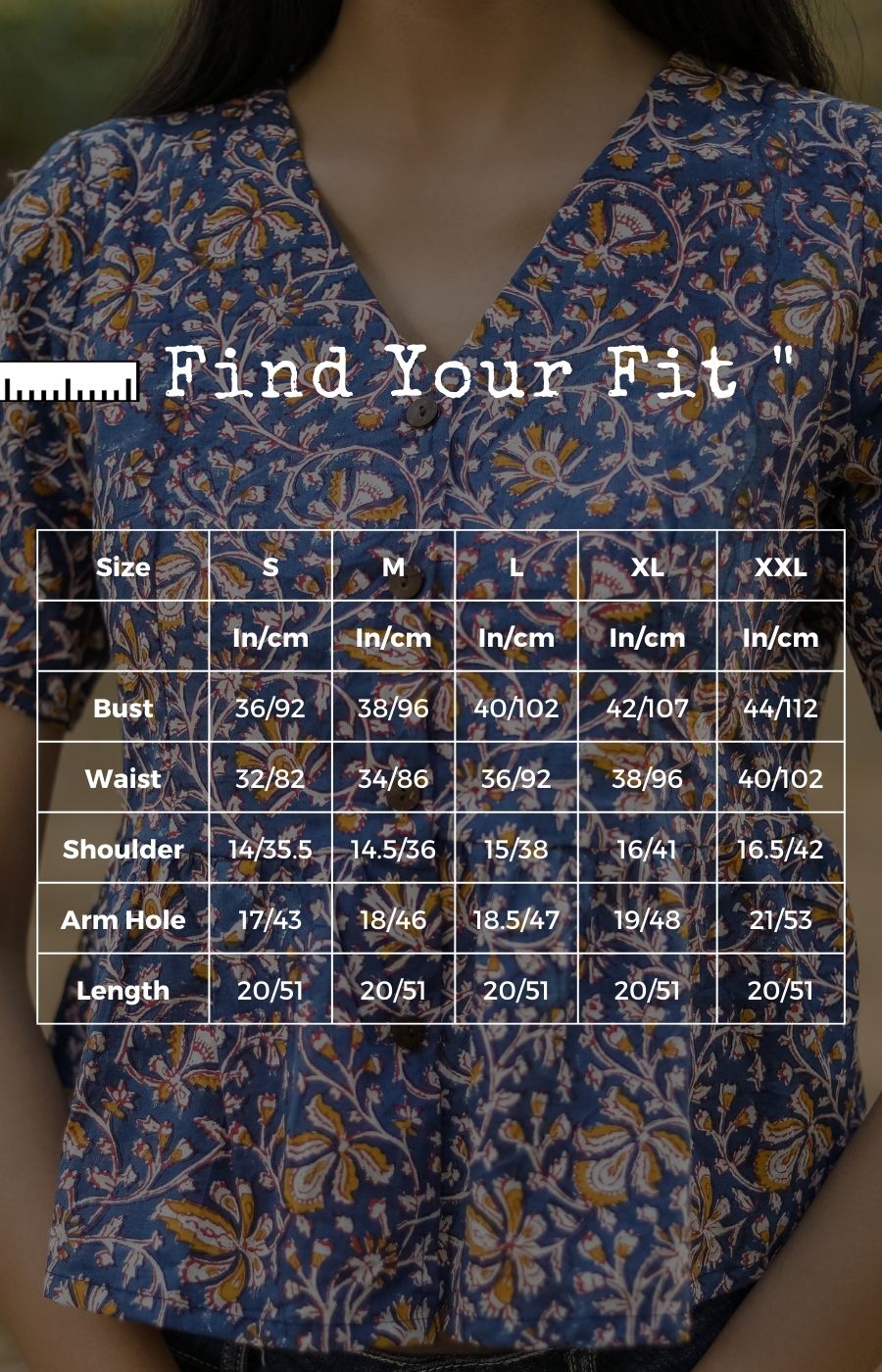 Sootisyahi 'Mystical Muse' Azofree Handblock Printed Pure Cotton Crop Top - SootiSyahi