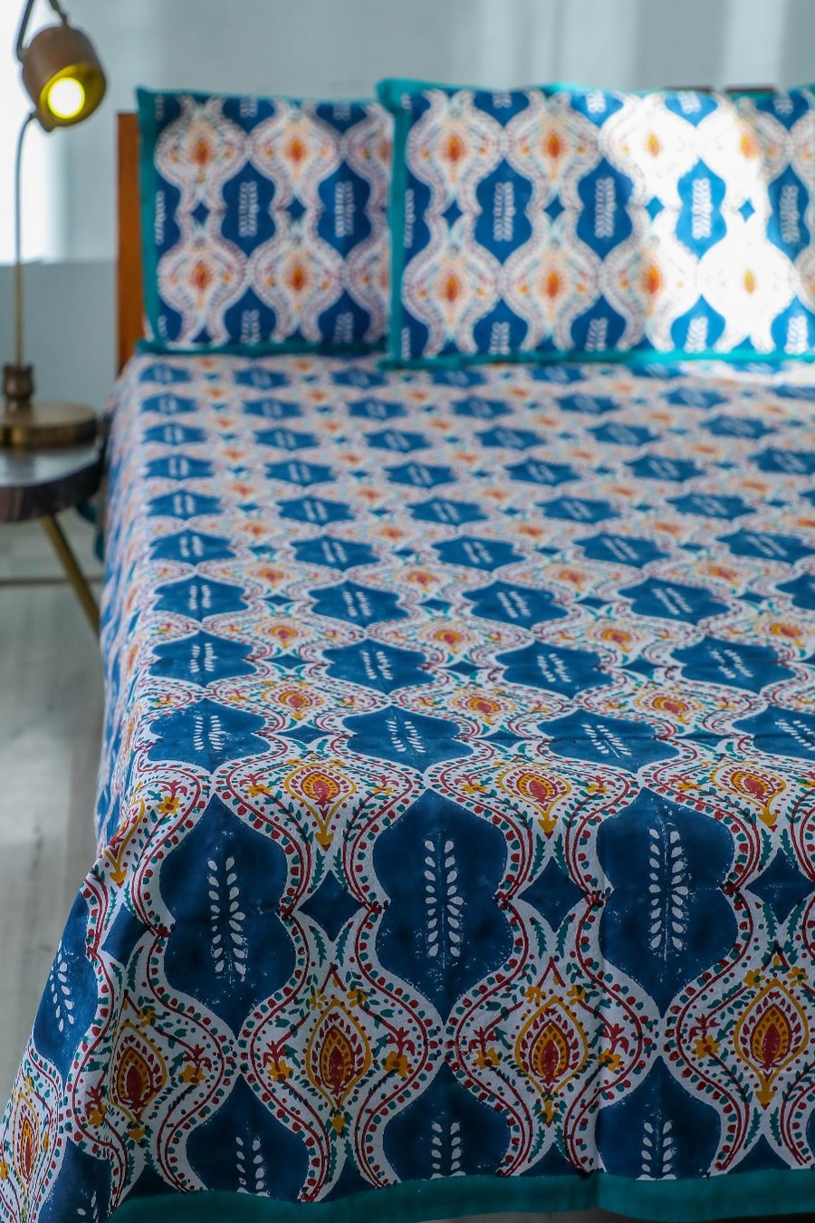 SootiSyahi 'Print Frenzy' Handblock Printed Cotton Bedsheet - SootiSyahi