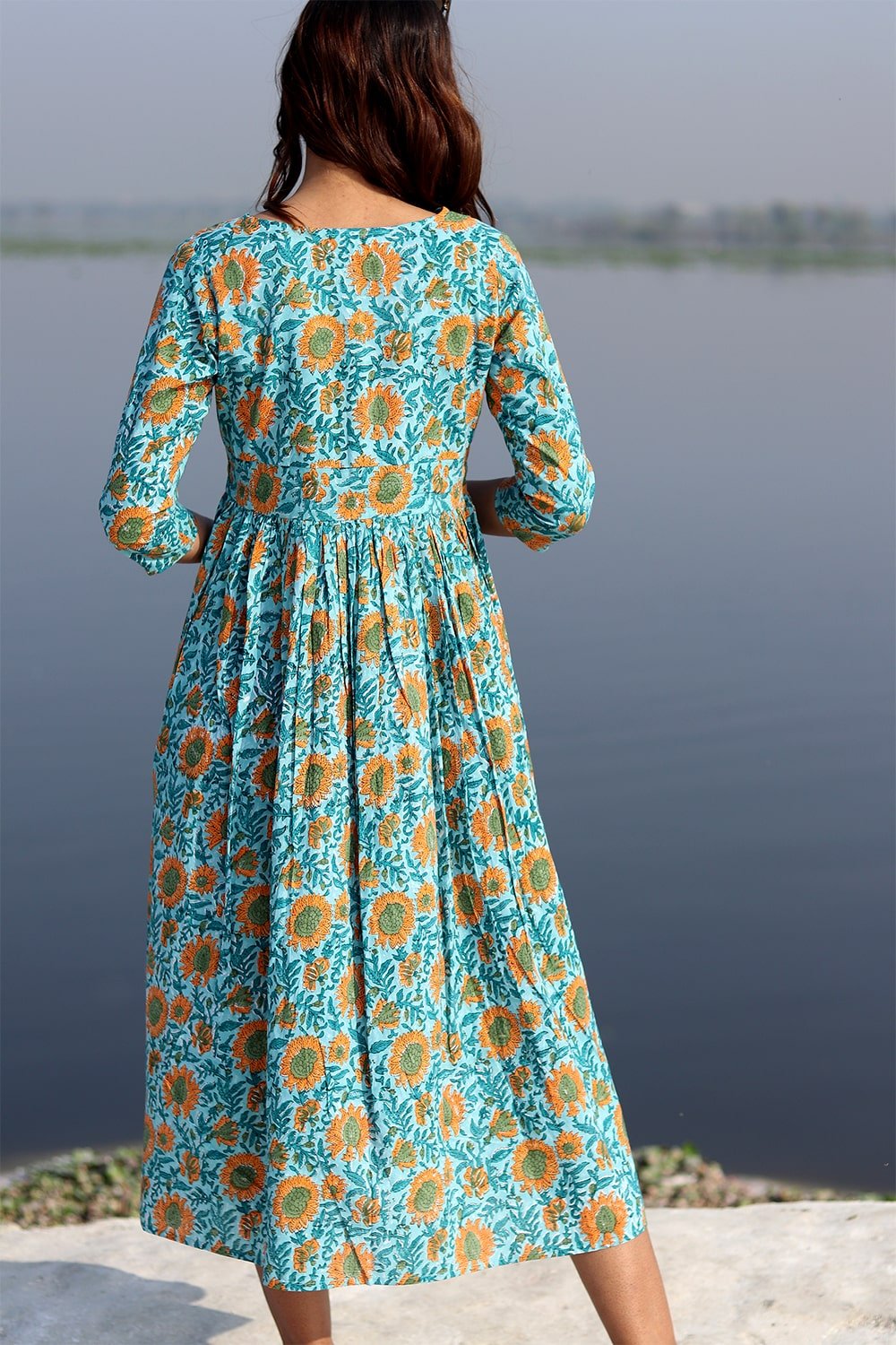 SootiSyahi 'Sky Garden ' Cotton Dress - SootiSyahi