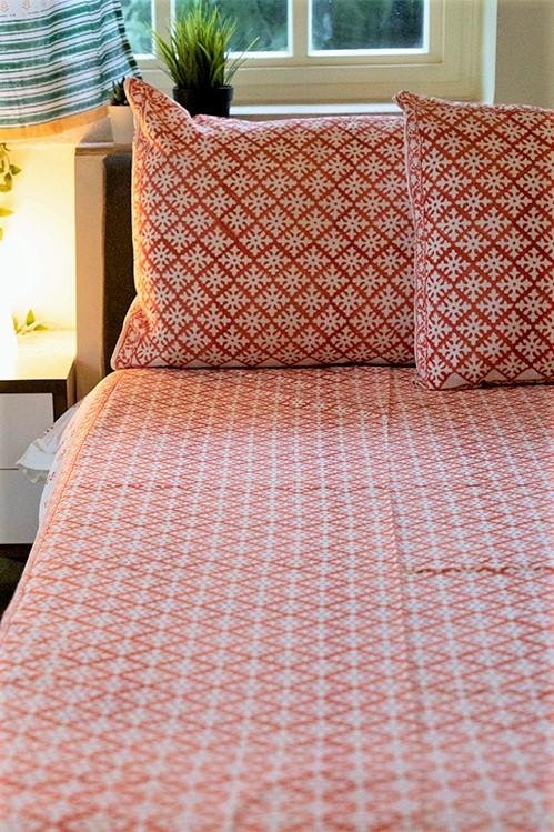 Sootisyahi 'Suhana Agaman' Handblock Printed Cotton Bedsheet - SootiSyahi