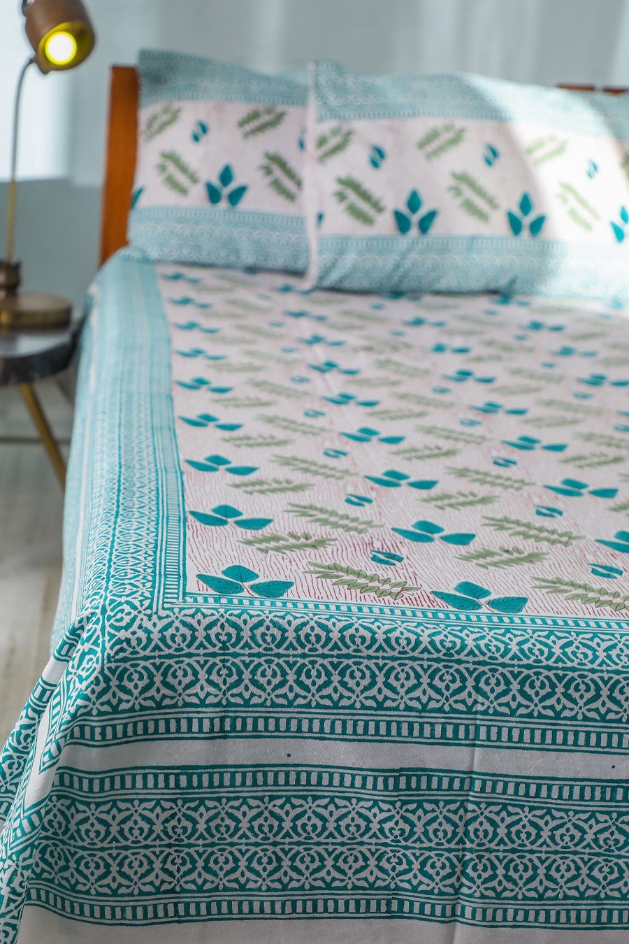 SootiSyahi 'Vibrant Essence' Handblock Printed Cotton Bedsheet - SootiSyahi