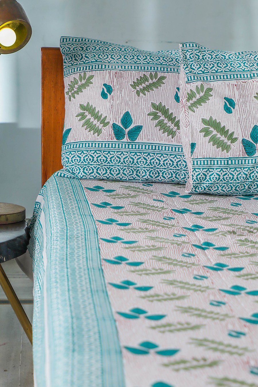 SootiSyahi 'Vibrant Essence' Handblock Printed Cotton Bedsheet - SootiSyahi