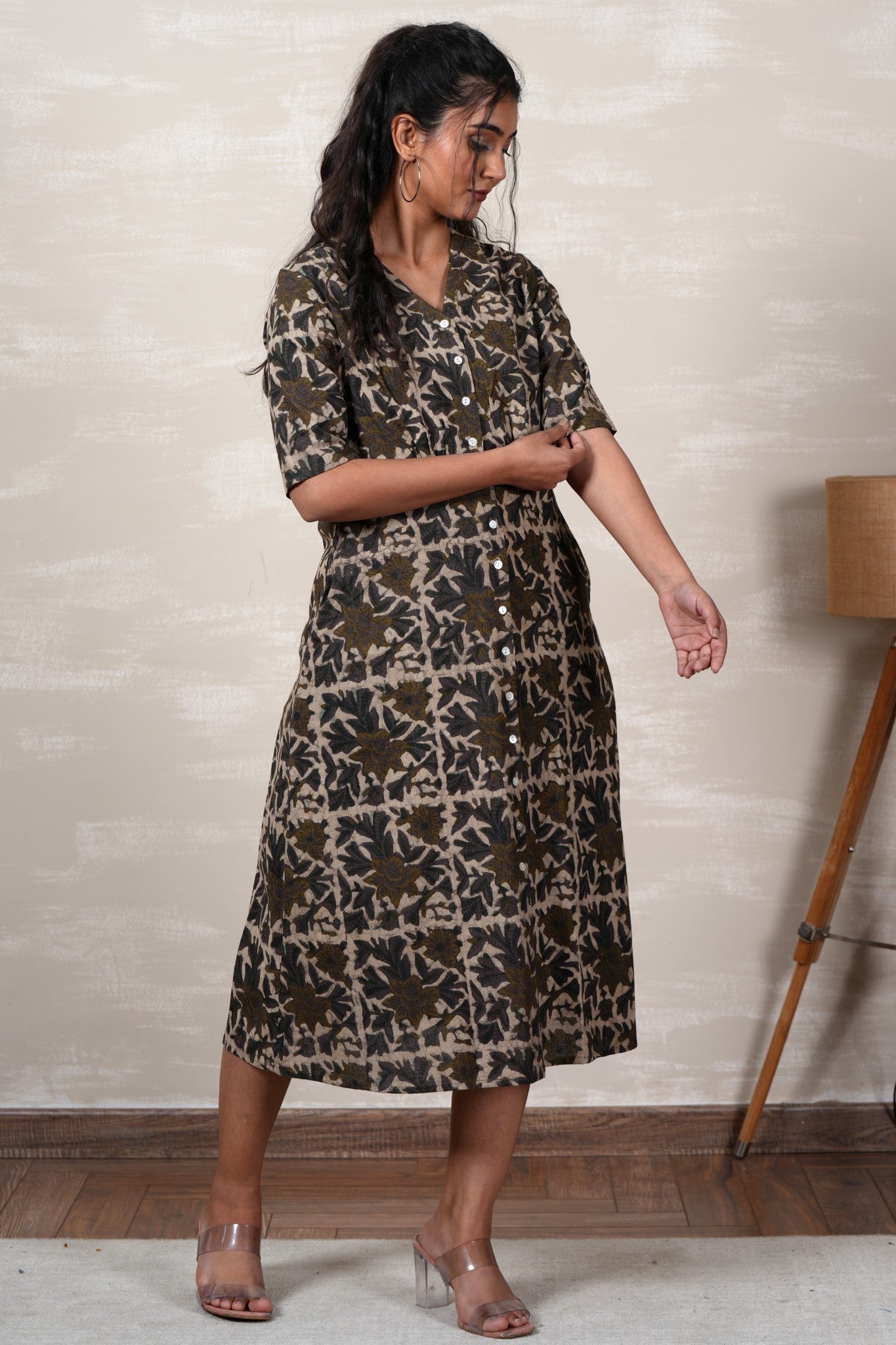 Tiana Hand Block Printed Dress - SootiSyahi