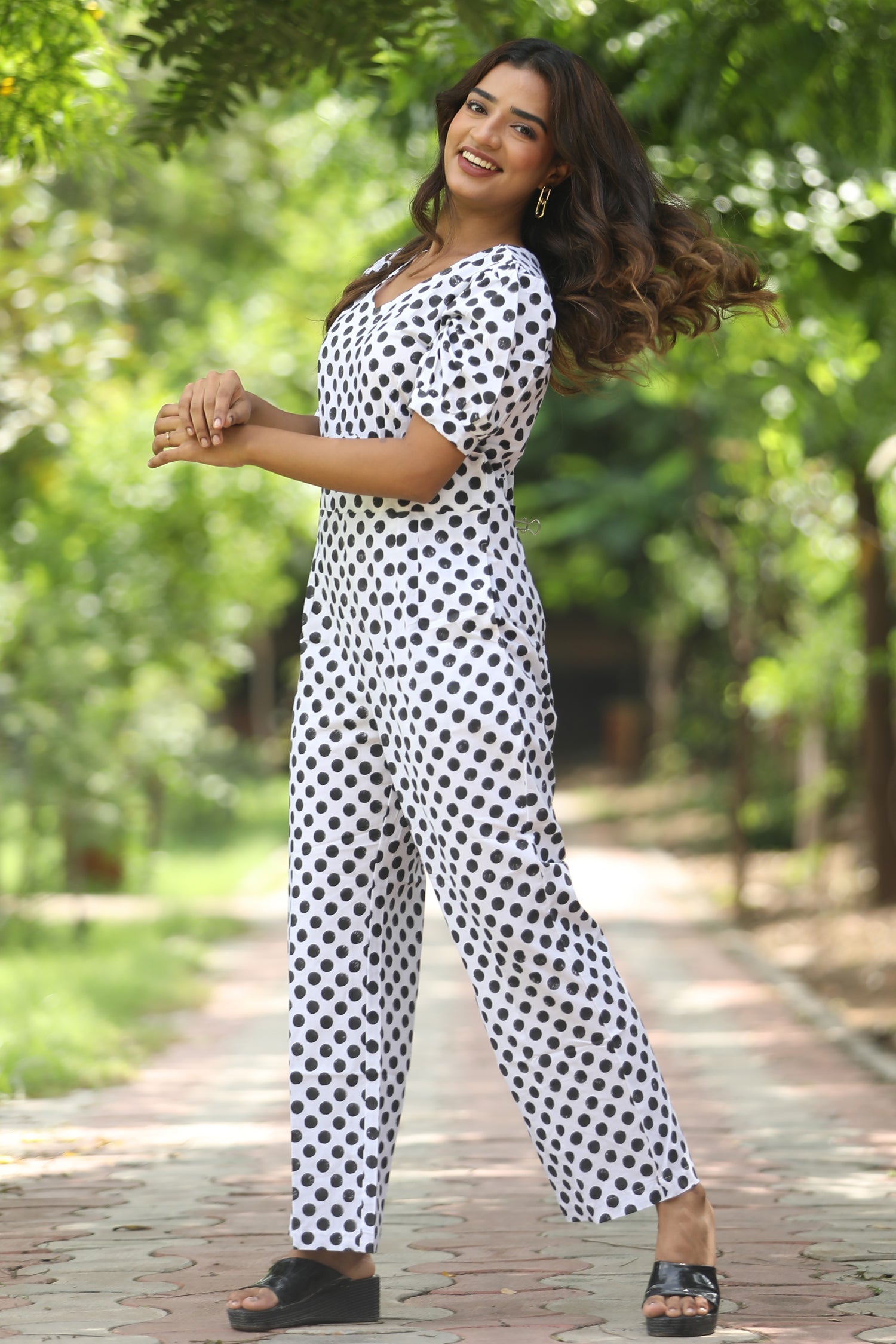 Blackberries Hand Block Printed Jumpsuit