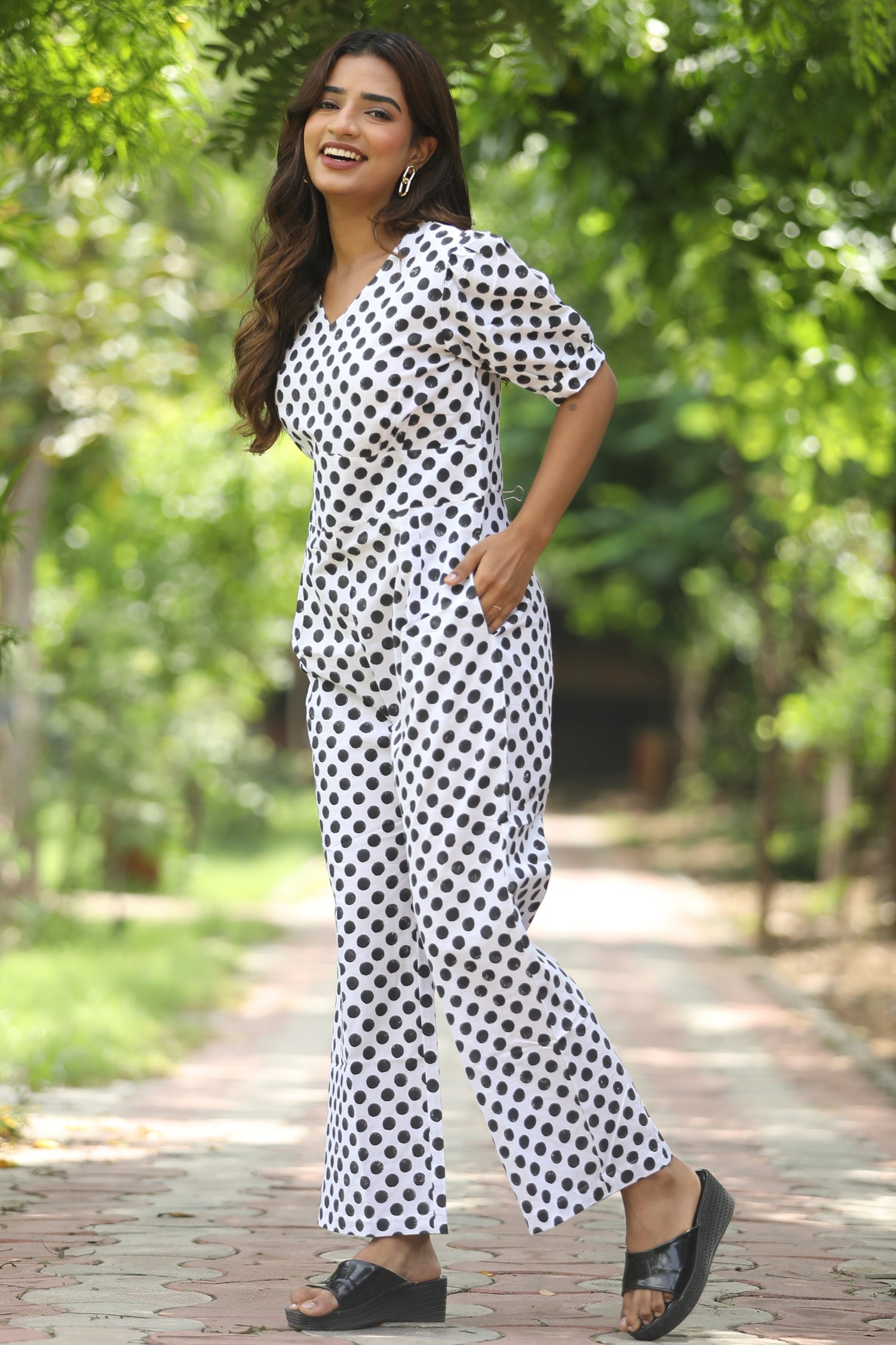 Blackberries Hand Block Printed Jumpsuit