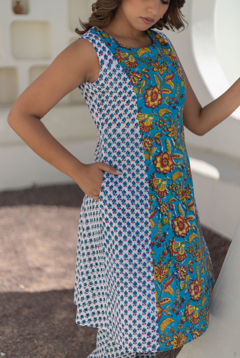 Garden Medley-hand-block-printed-co-ord-set