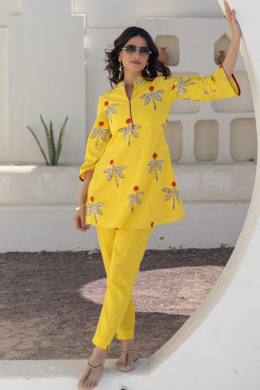 Dragonfly Dreams' Hand Block Printed Cotton Dress