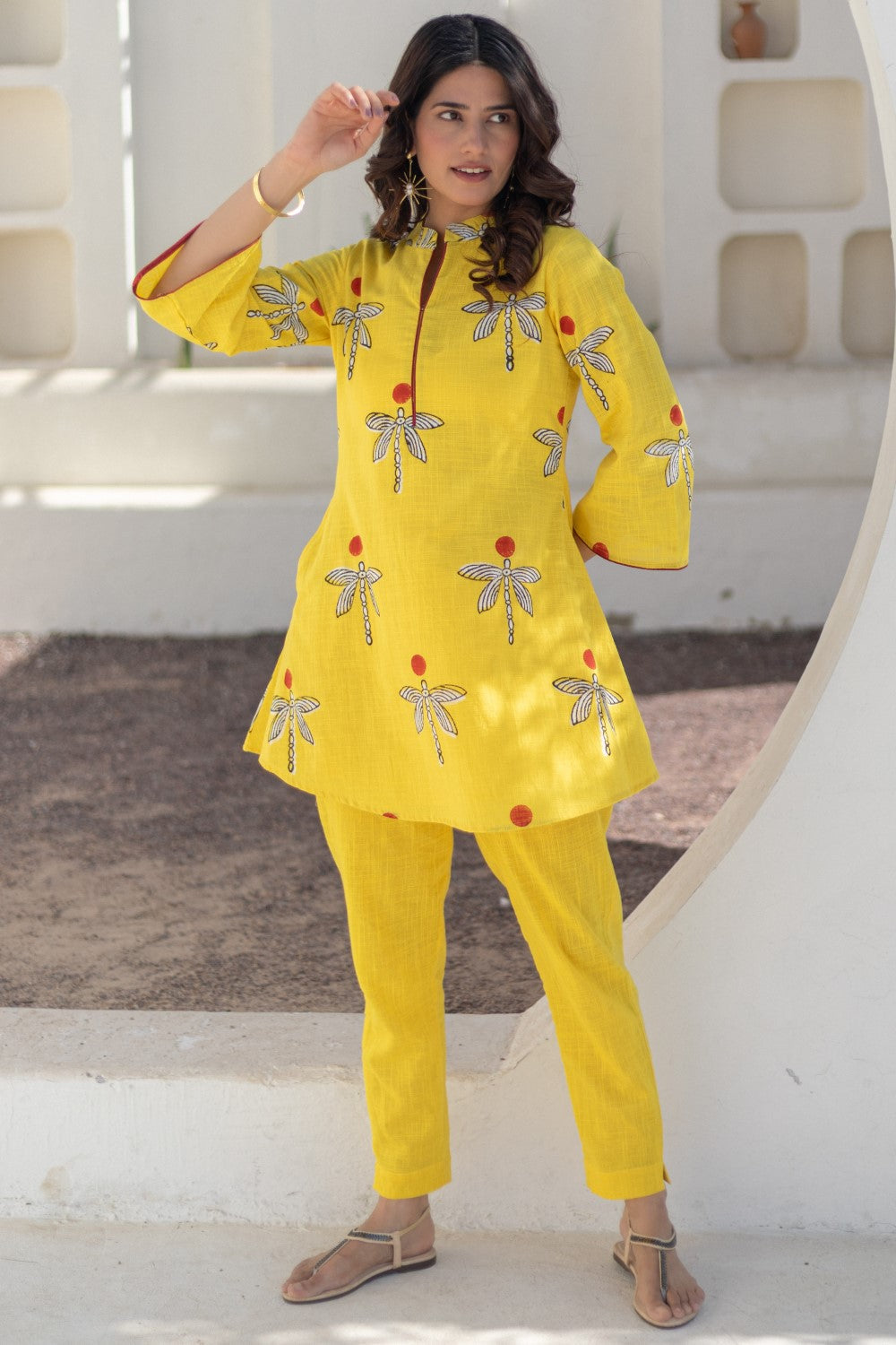 Dragonfly Dreams' Hand Block Printed Cotton Dress