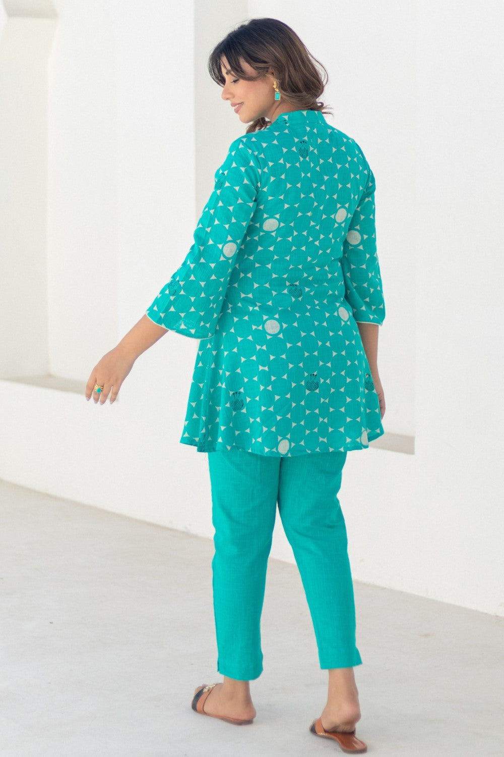 Starry Night' Hand Block Printed Cotton Dress