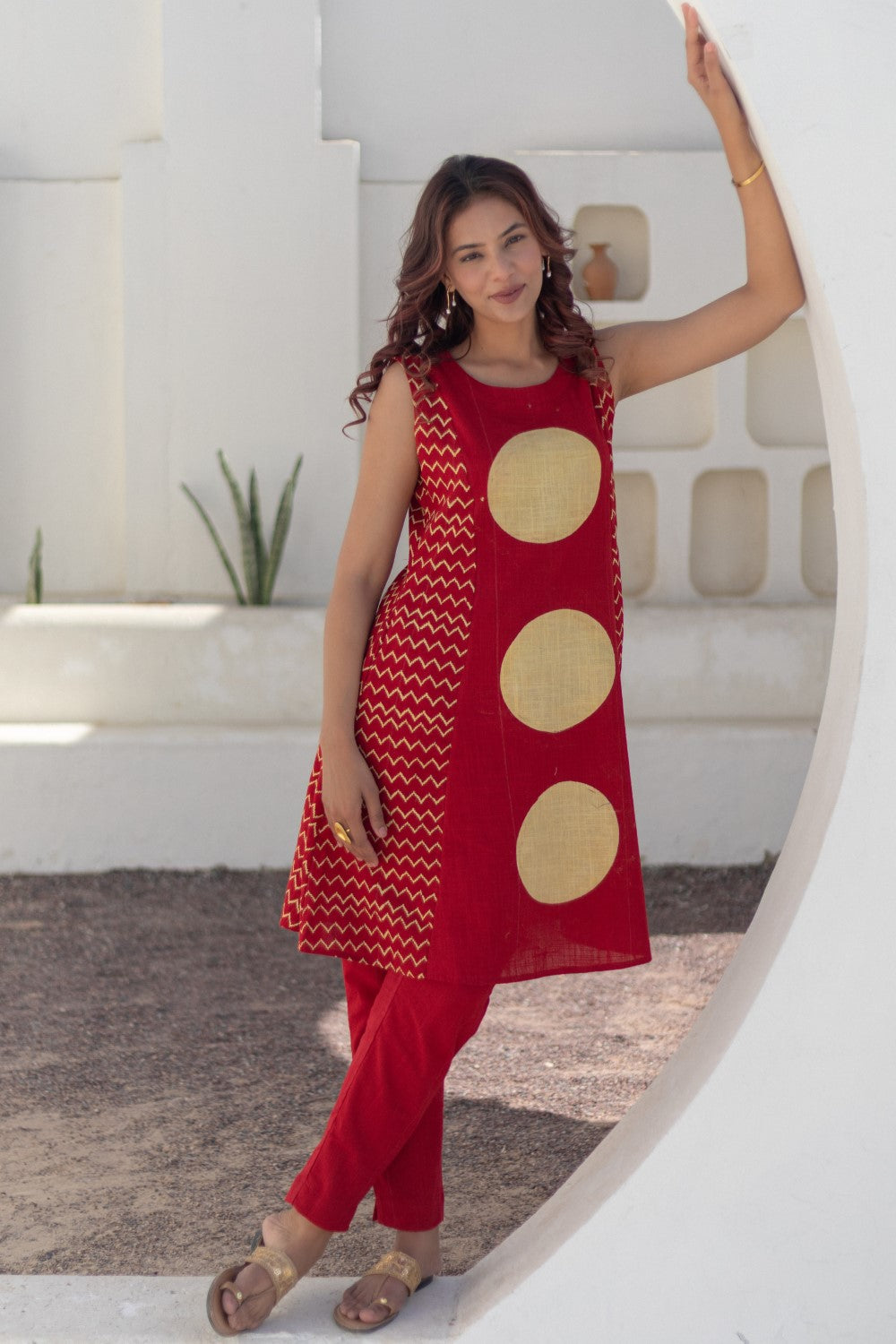 “Lunar Phases” Handblock Printed Cotton Co-Ord Set