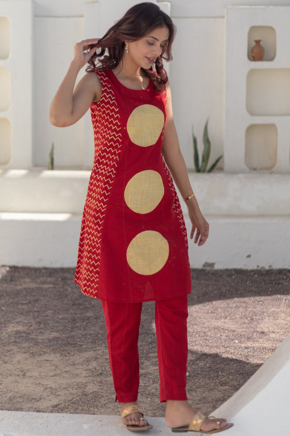 “Lunar Phases” Handblock Printed Cotton Co-Ord Set