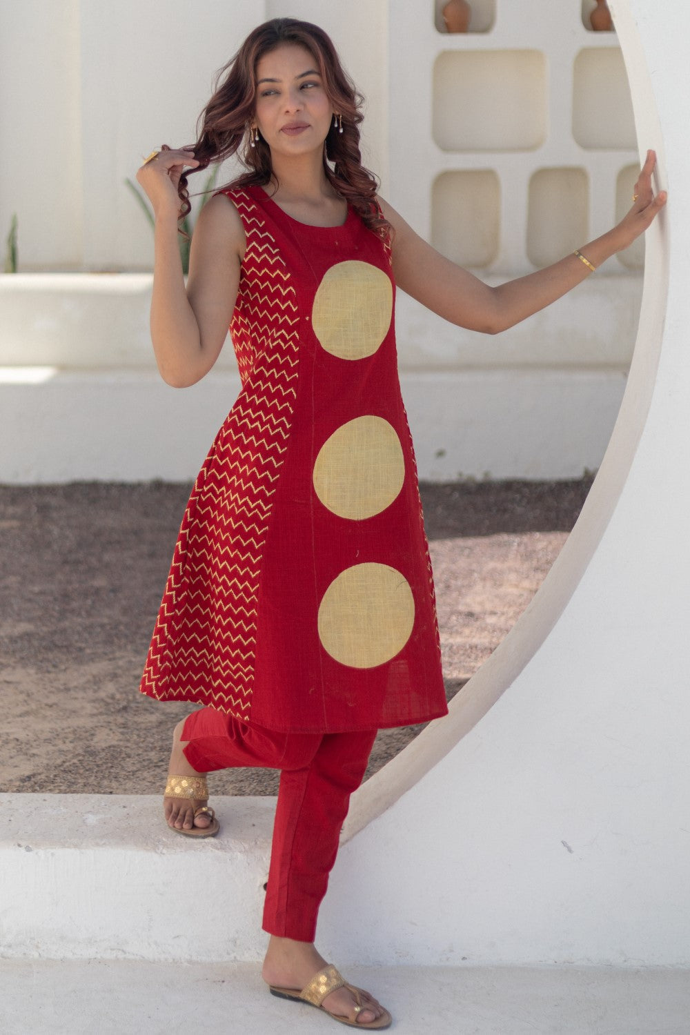 “Lunar Phases” Handblock Printed Cotton Co-Ord Set