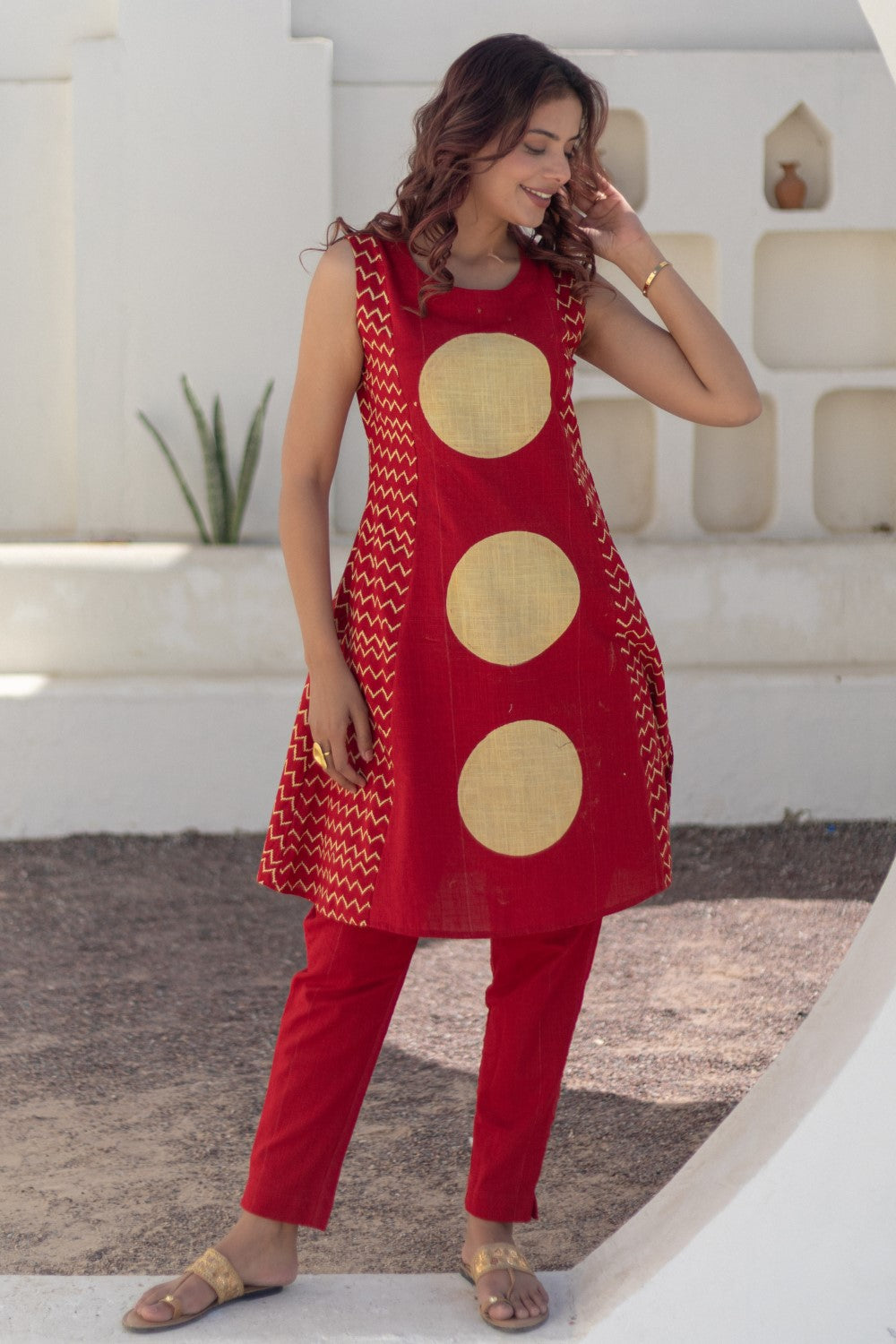 “Lunar Phases” Handblock Printed Cotton Co-Ord Set