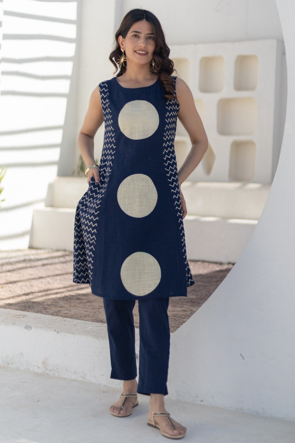 “Midnight Moons” Handblock Printed Cotton Co-Ord Set