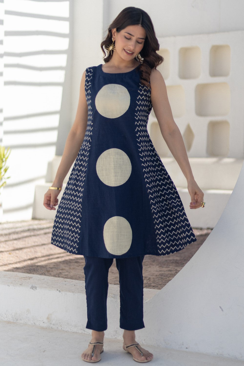 “Midnight Moons” Handblock Printed Cotton Co-Ord Set