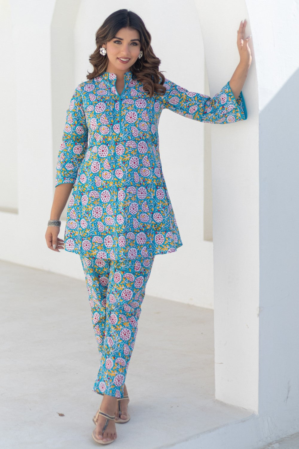 sootisyahi-Celestial Blooms-hand-block-printed-co-ord-set