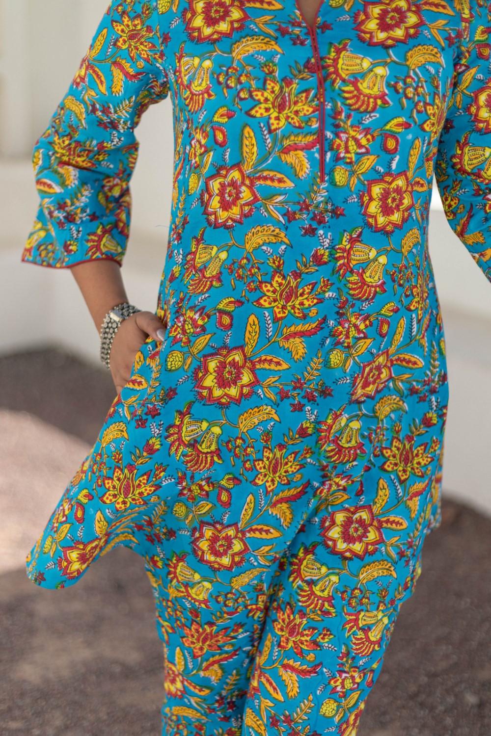 sootisyahi-Floral Rhapsody-hand-block-printed-co-ord-set