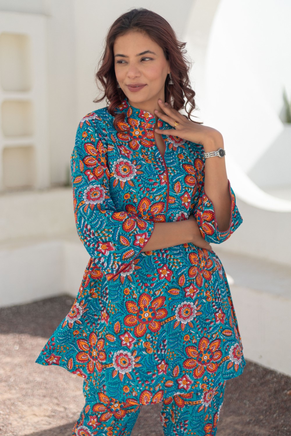 sootisyahi-Coral Garden-hand-block-printed-co-ord-set