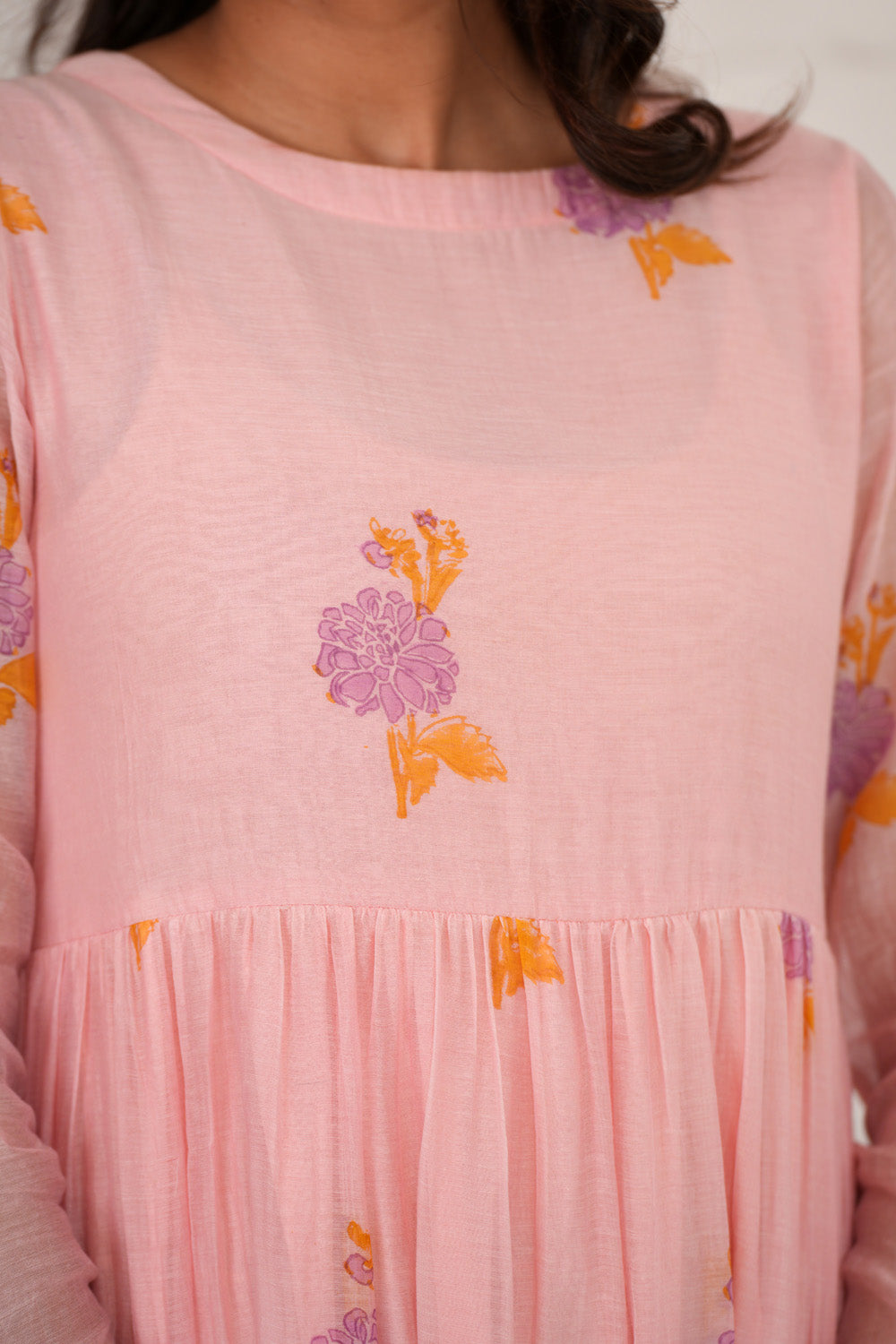 Celestial Petal - Hand Block Printed Dress