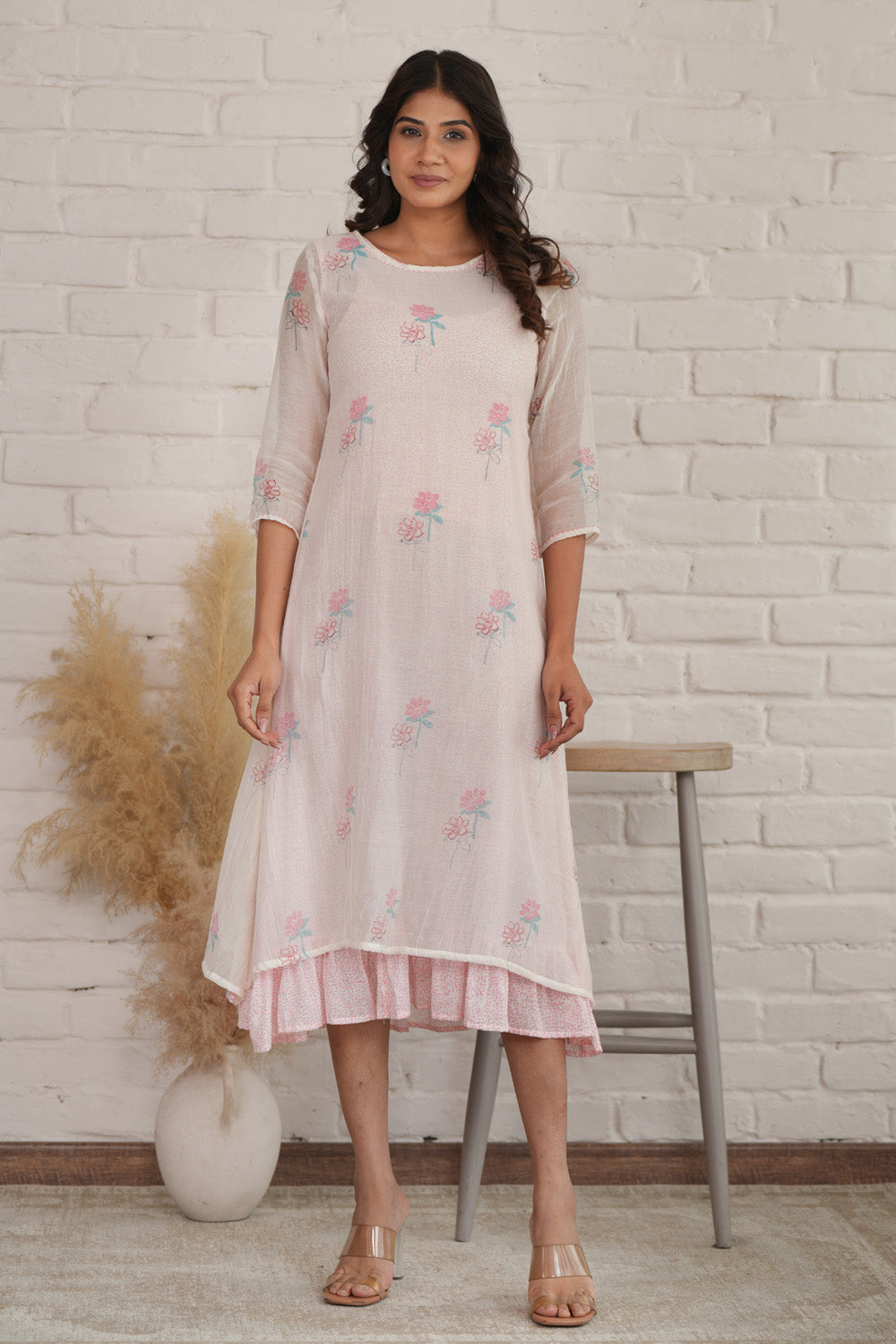 Ethereal Charm - Hand Block Printed Dress