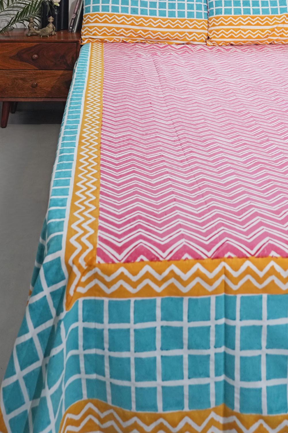 Dream Weave Hand Block Printed Cotton Percale Bedsheet