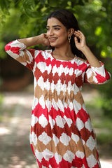 'A Colourful Vibe' Cotton Dress - SootiSyahi