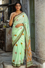 "ATOM" Mul Mul COTTON SAREE for women online from SootiSyahi