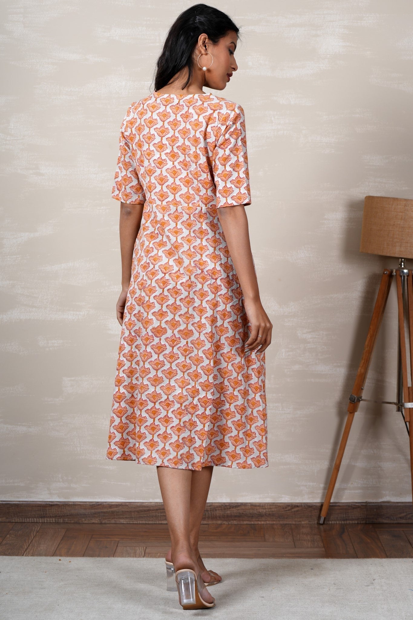 Belle Hand Block Printed Dress - SootiSyahi