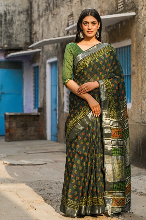 Pure Hand Block Ajrakh Modal Silk Saree, Organic Colors, Skin Friendly,  Natural Dyed,silk Sarees for Women - Etsy Sweden