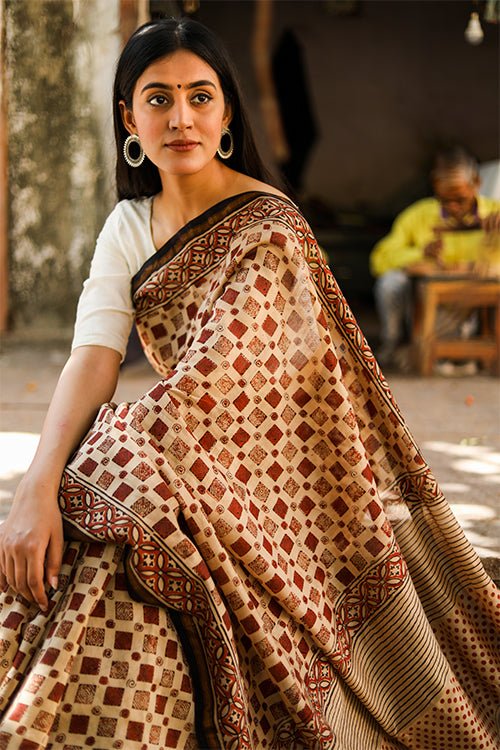 Handwoven Chanderi Silk Saree | Mooldhaga