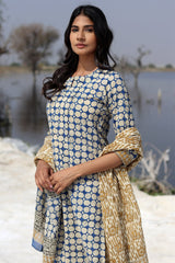 DAZZLE BLING Block Printed Salwar Suit Set - SootiSyahi