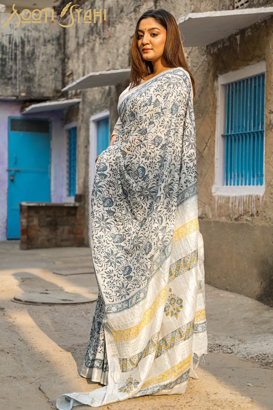 Block Print Multicolor Printed Cotton Saree, 6.3 m (with blouse piece) at  Rs 325/piece in Surat