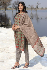 GRADIENT HEART BLOSSOM Block Printed Salwar Suit Set - SootiSyahi