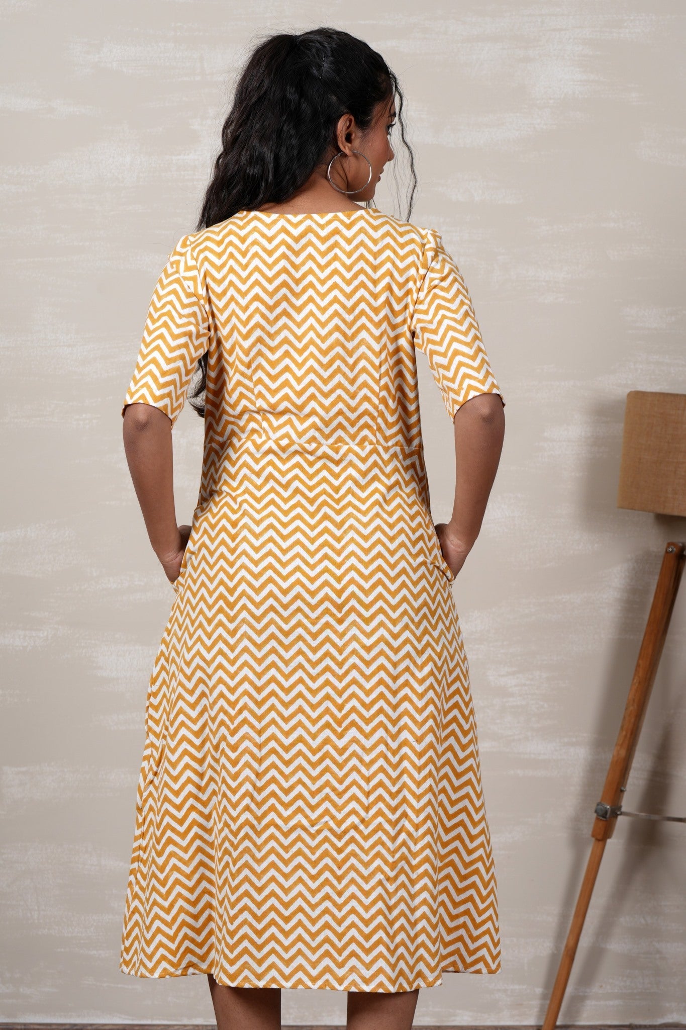 Merida Hand Block Printed Dress - SootiSyahi