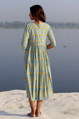 SootiSyahi 'Alluring Grey ' Cotton Dress - SootiSyahi