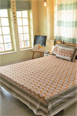 Sootisyahi 'Basant-e-Bahar' Handblock Printed Cotton Bedsheet - SootiSyahi