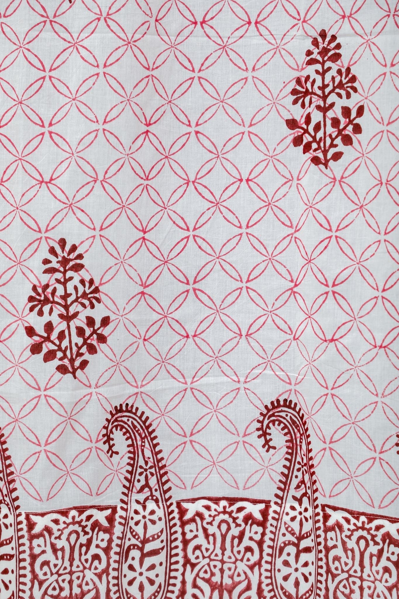 SootiSyahi 'Bunz’s Red Bangles' Handblock Printed Cotton Door Curtain - SootiSyahi