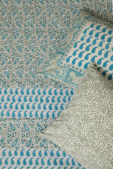 Sootisyahi 'Floral Ambar' Handblock Printed Cotton Bedsheet - SootiSyahi