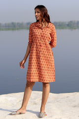 SootiSyahi 'Geometrical Weave' Cotton Dress - SootiSyahi