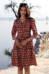 SootiSyahi 'Guldasta' Cotton Dress - SootiSyahi