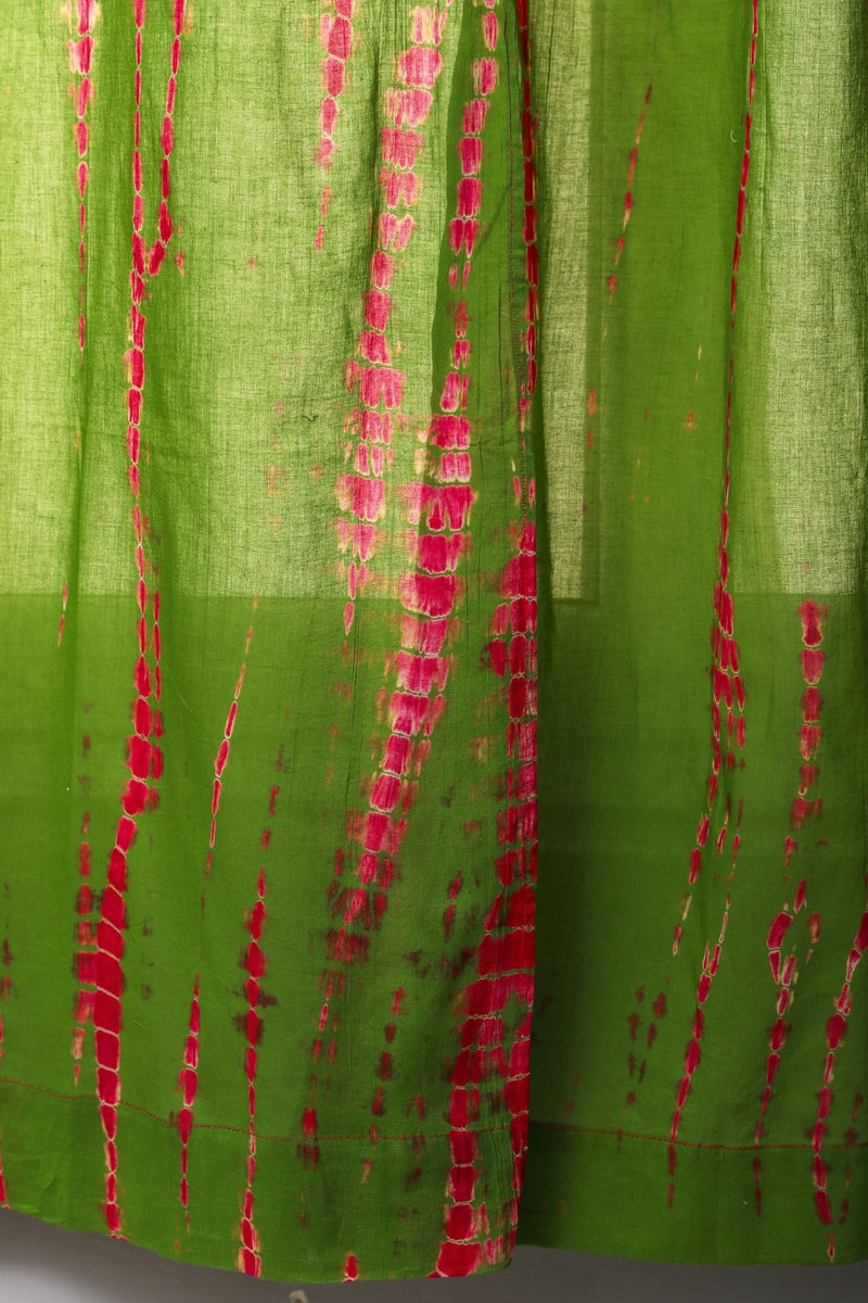 SootiSyahi 'Hardy mum' Handblock Printed Cotton Window Curtain - SootiSyahi