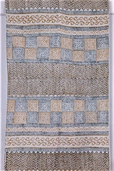 SootiSyahi 'Illusions' Handblock Printed Cotton Dhurrie Rug - SootiSyahi