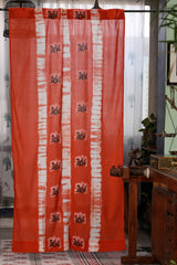 SootiSyahi 'Madhuban' Handblock Printed Cotton Door Curatin - SootiSyahi