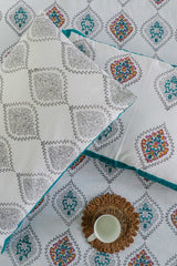 SootiSyahi 'Print Harmony' Handblock Printed Cotton Bedsheet - SootiSyahi
