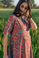 Sootisyahi 'Redley' Azofree Handblock Printed Pure Cotton Dress - SootiSyahi