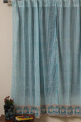 Sootisyahi 'Sky Creeper' Handblock Printed Voile Cotton Curtain - SootiSyahi