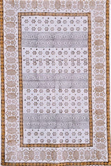 SootiSyahi 'Sparkles on Floor' Handblock Printed Cotton Dhurrie Rug - SootiSyahi