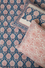 Sootisyahi 'Water Lilies' Handblock Printed Cotton Bedsheet - SootiSyahi