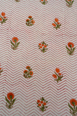 Vibrant Twists Hand-Block Printed Bedsheet - SootiSyahi